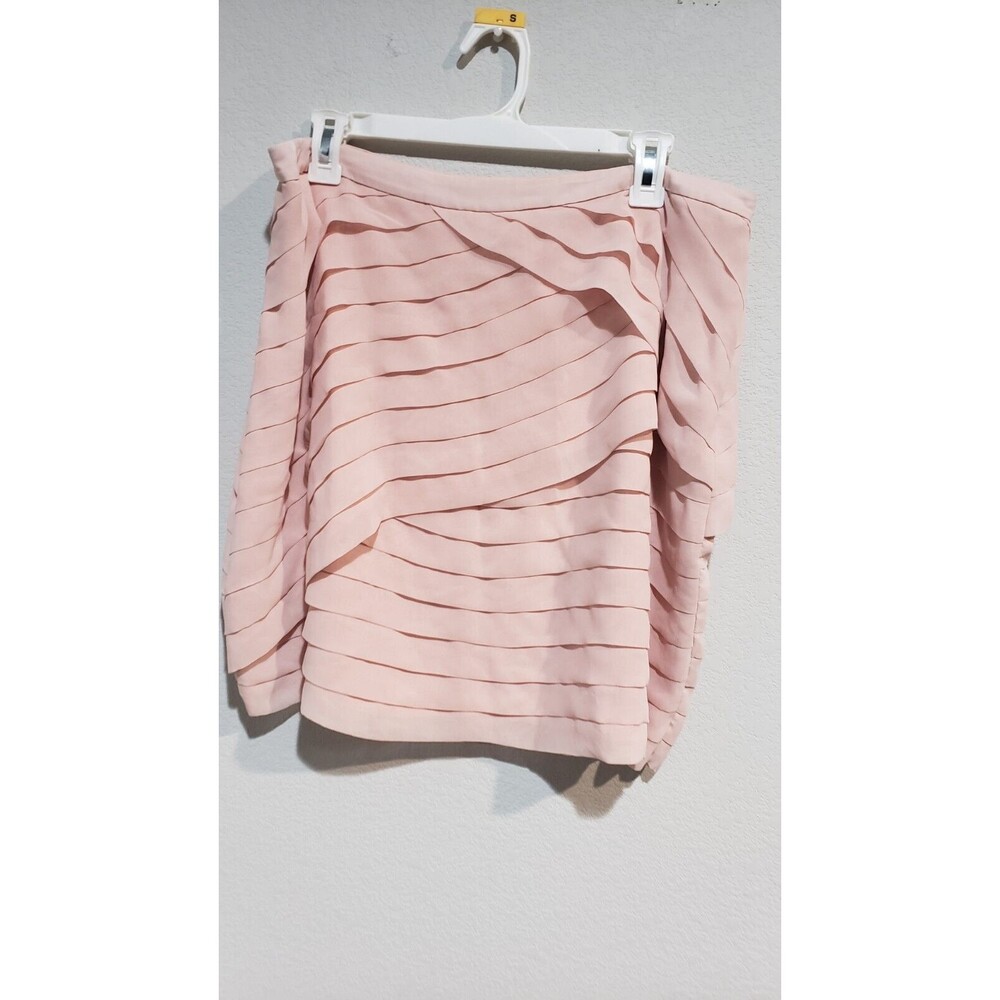New York & Company Pink Layered Wedding Guest Skirt Size 16 Zipper